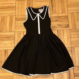 Black flare dress